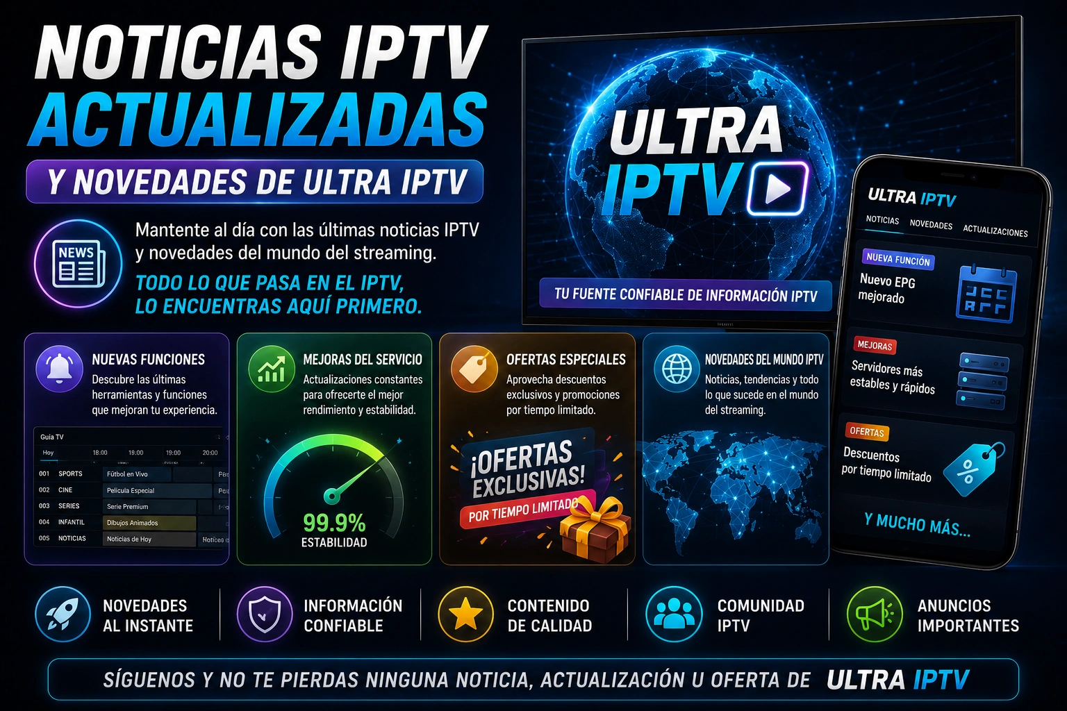 Noticias IPTV Actualizadas y Novedades de Ultra IPTV Chile