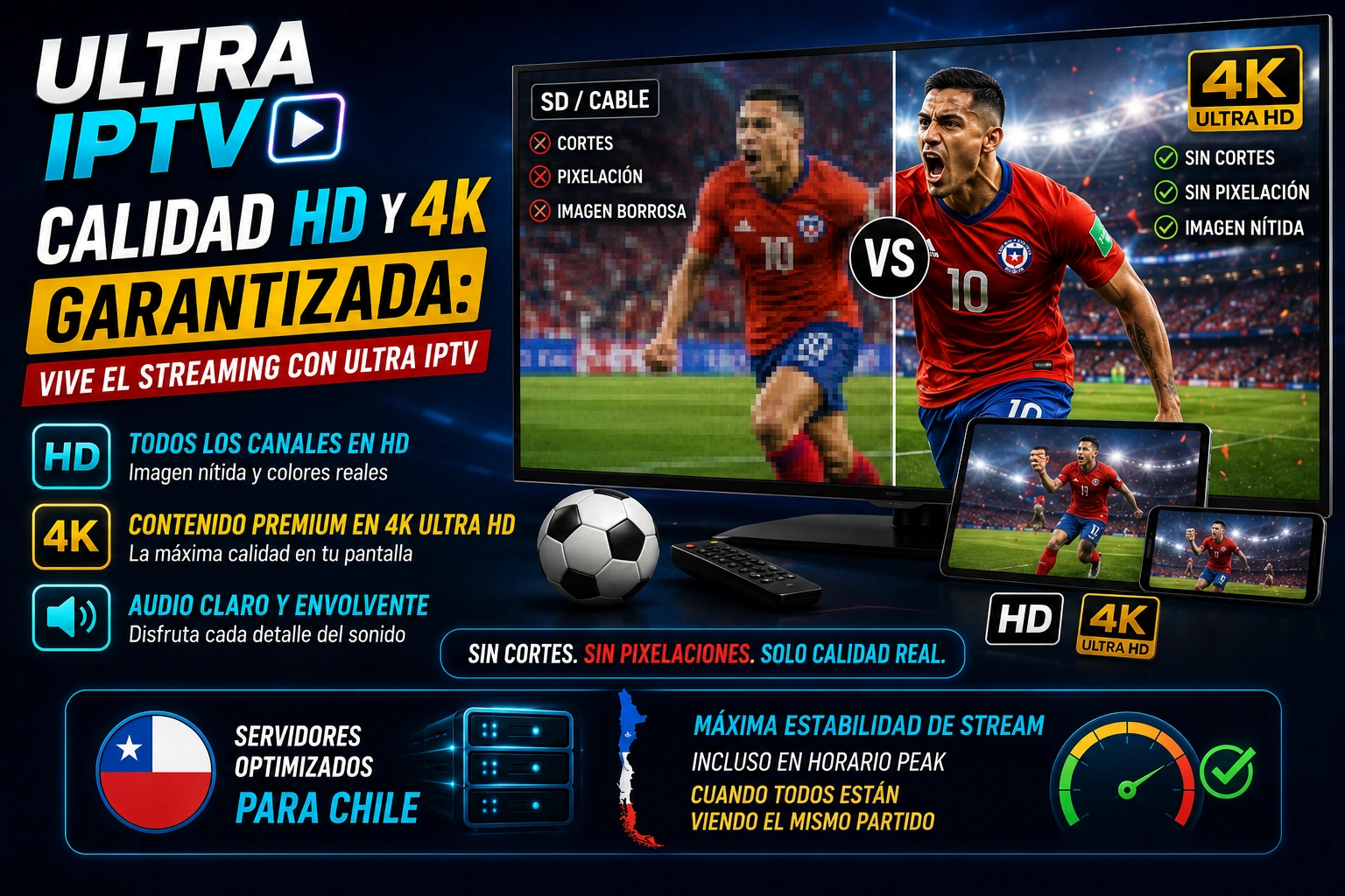 Calidad HD y 4K Garantizada: Vive el Streaming con Ultra IPTV