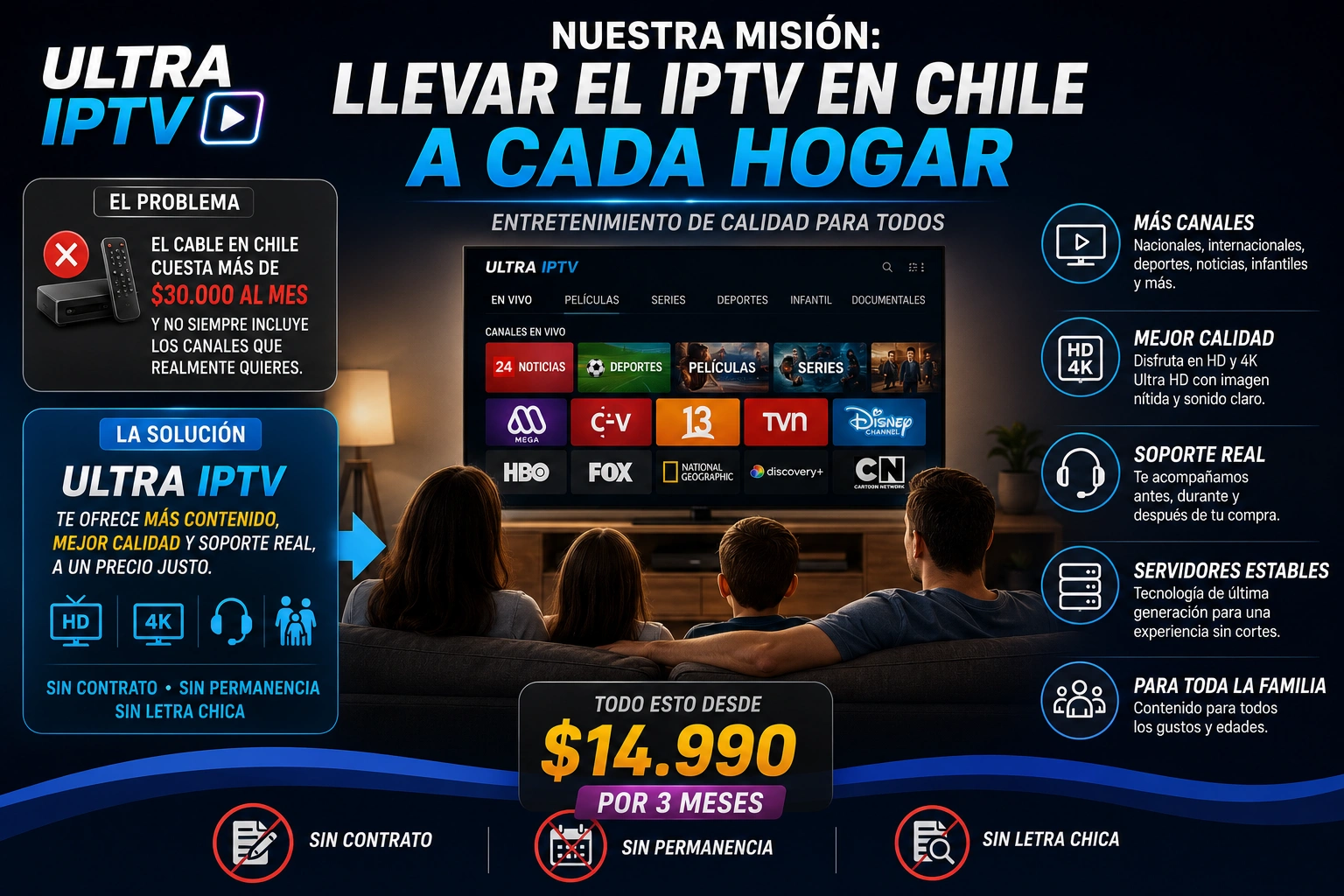 Nuestra Misión: Llevar el IPTV en Chile a Cada Hogar